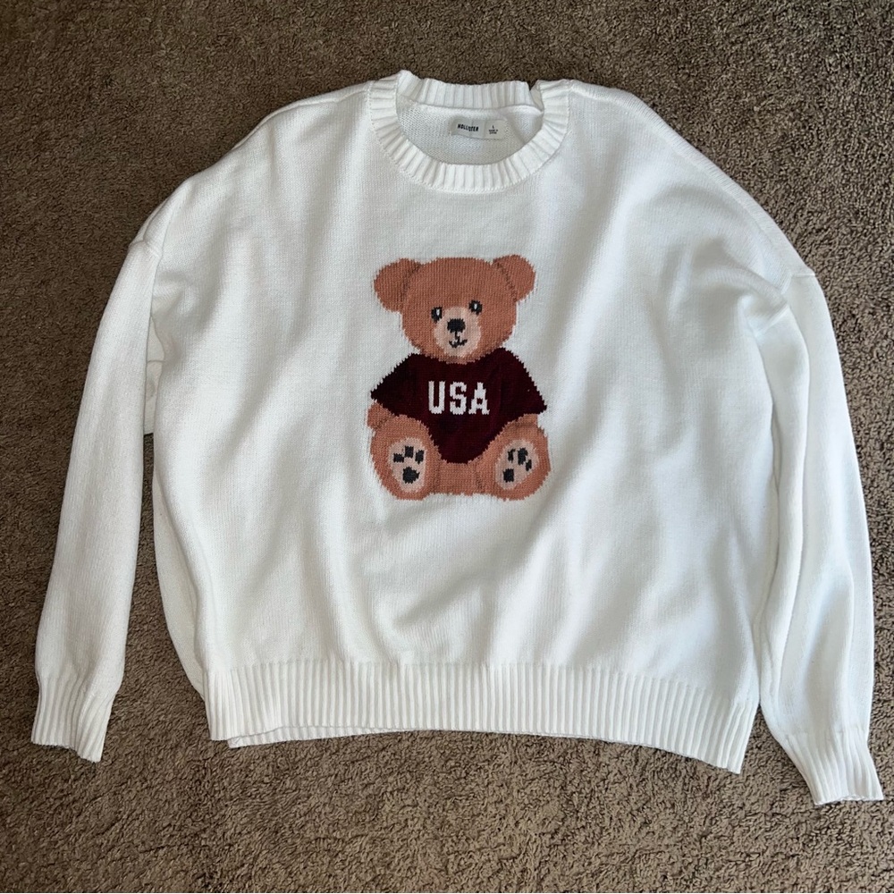 Hollister USA Teddy Bear Sweater size L